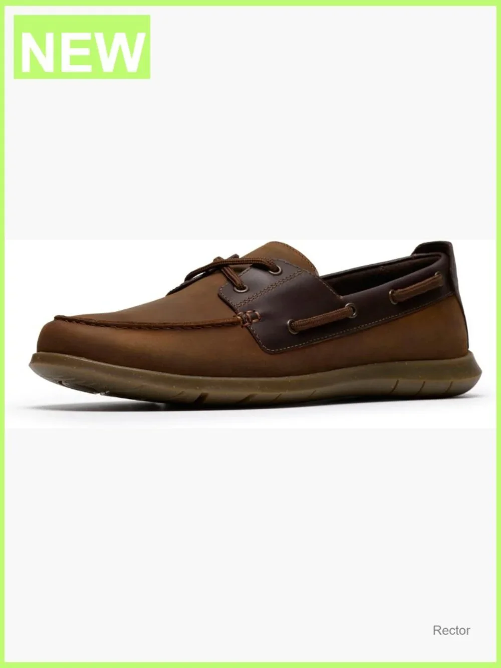 Boat Shoe Lace Up Casual Slip On Leather Men's Flexway 2 Eye